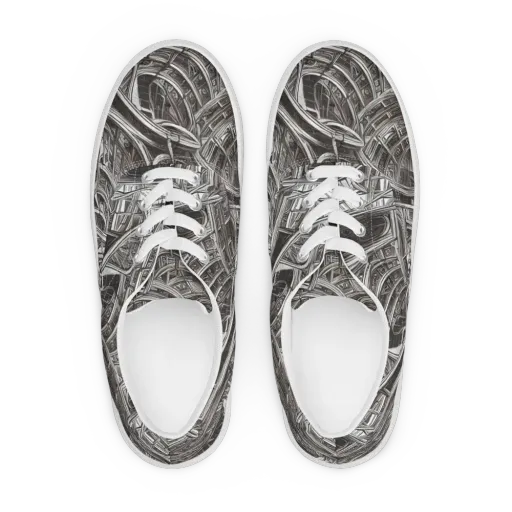 Piranesi's Dream on a Men's Lace-Up Canvas Shoes