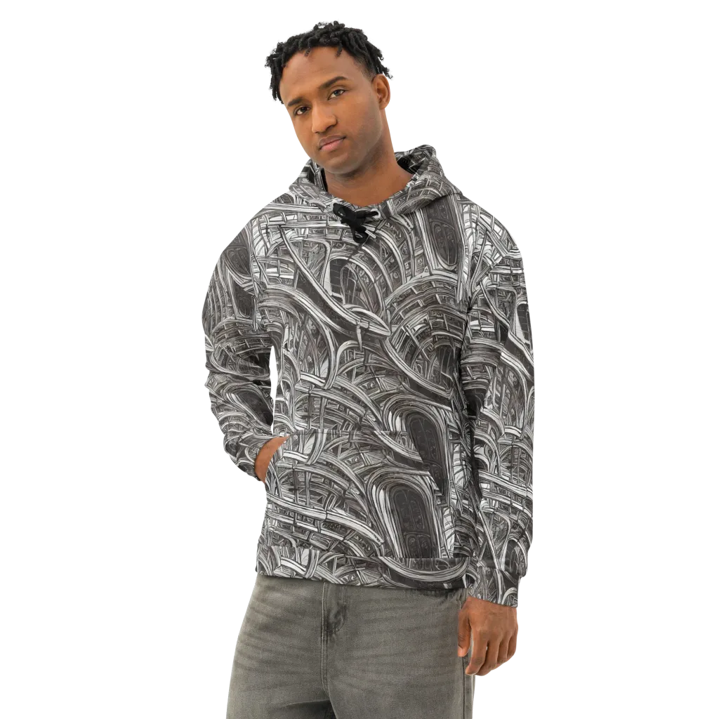 Piranesi's Dream on Cotton Hoodie — Left Front