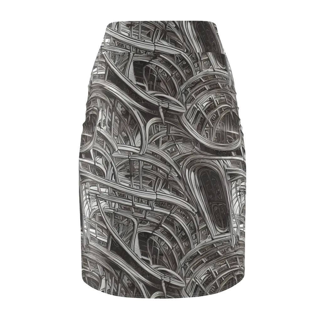 Piranesi's Dream on Pencil Skirt — Back