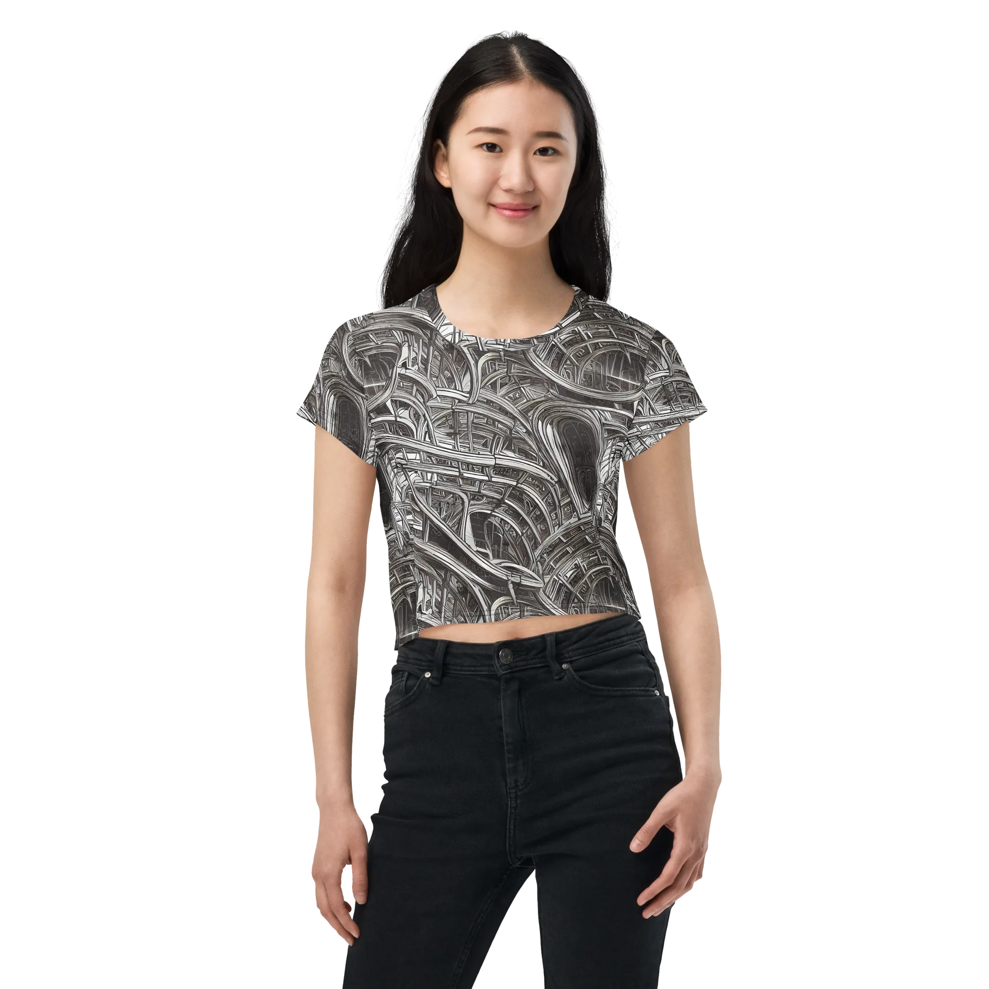 Piranesi's Dream on Crop Tee — Front