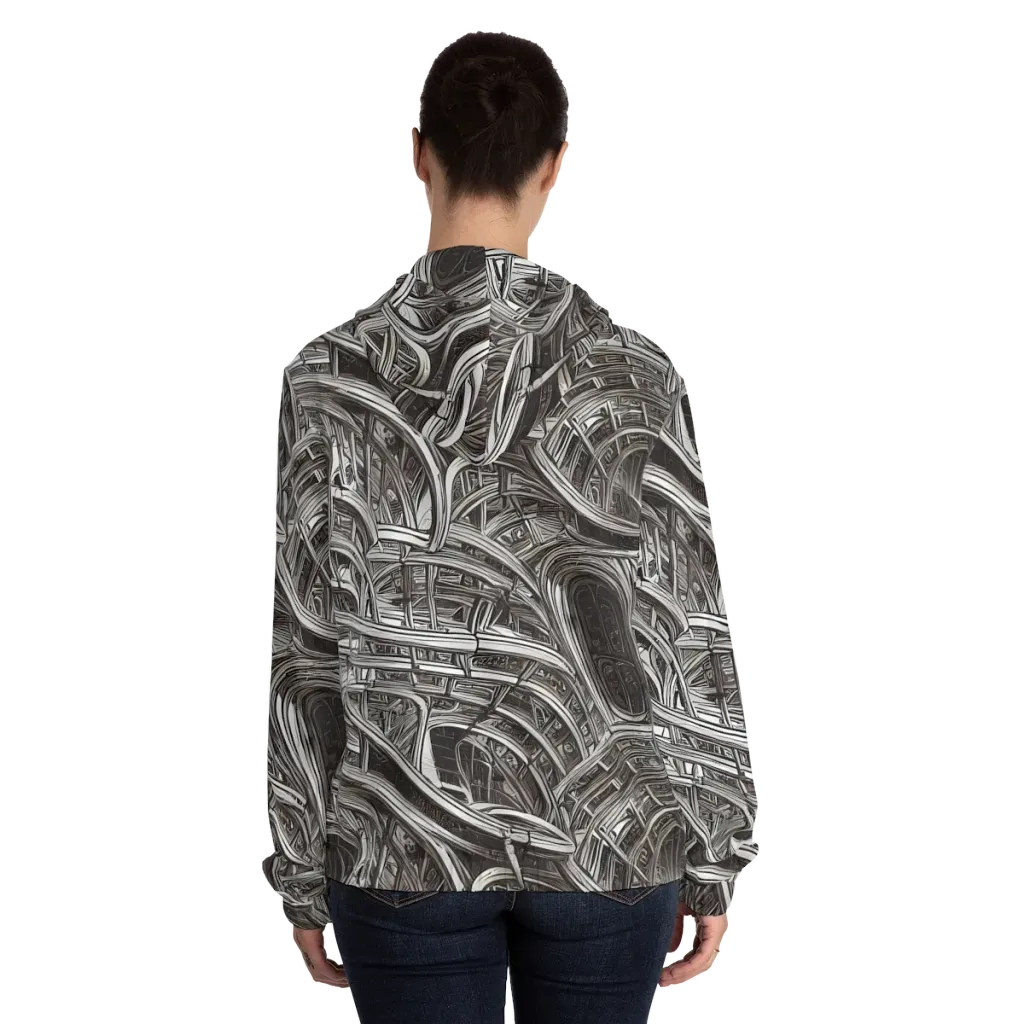Piranesi's Dream on Women's Full-Zip Hoodie — Back On Person