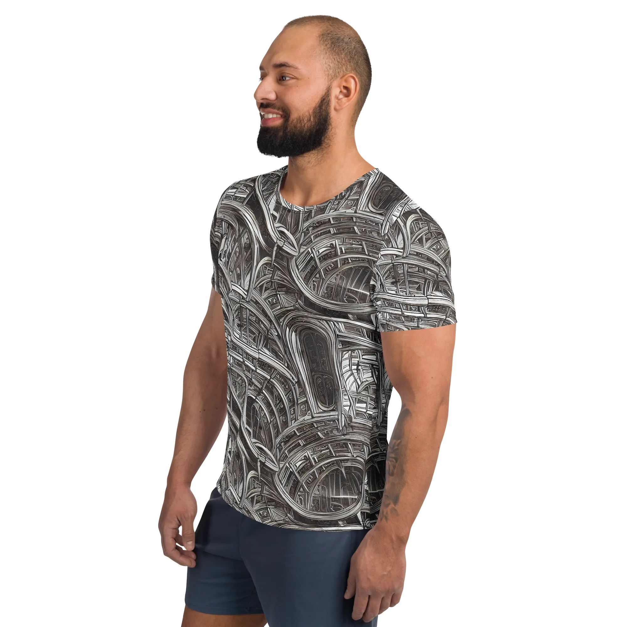 Piranesi's Dream on Men's Athletic T-Shirt — Left