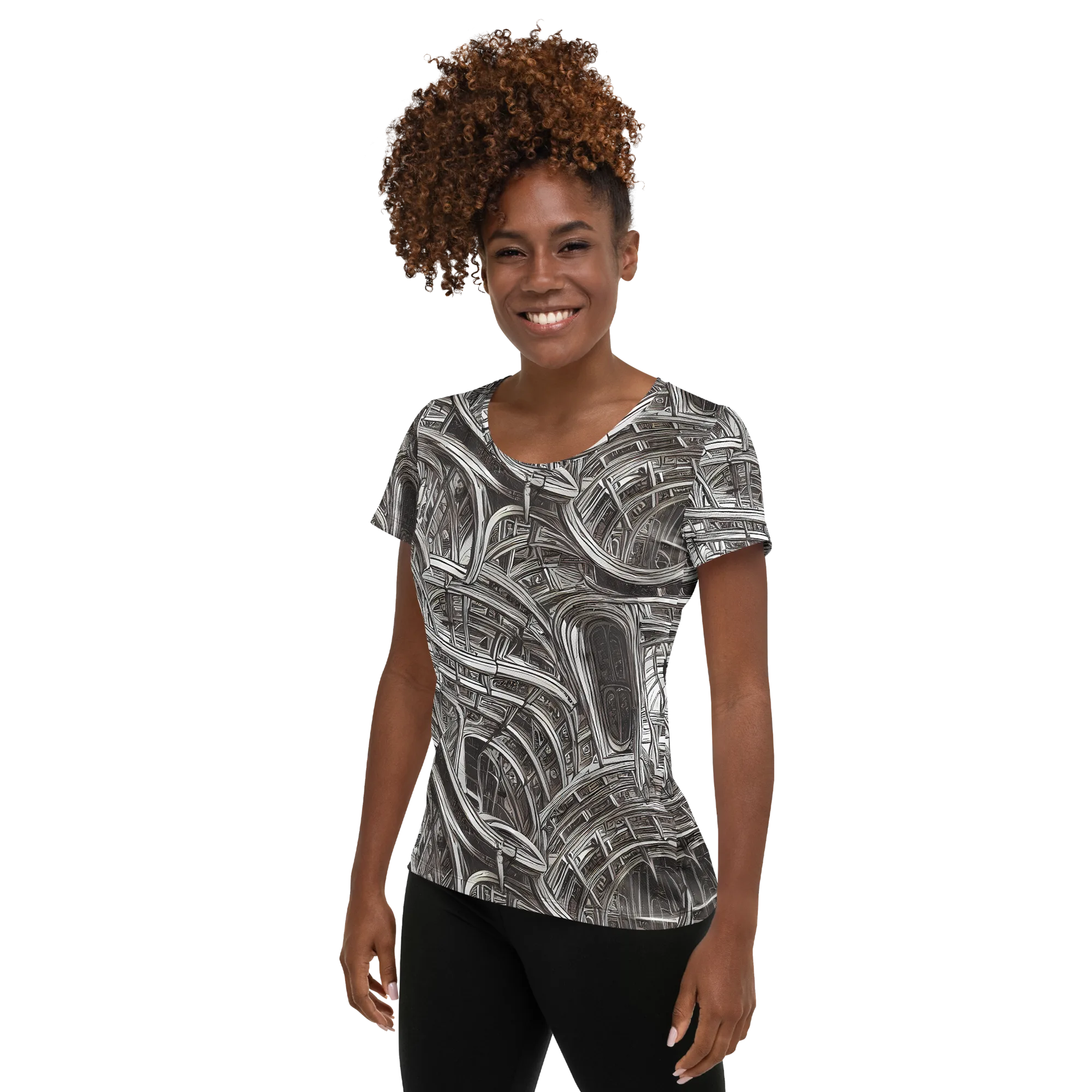 Piranesi's Dream on Women's Athletic T-Shirt — Left