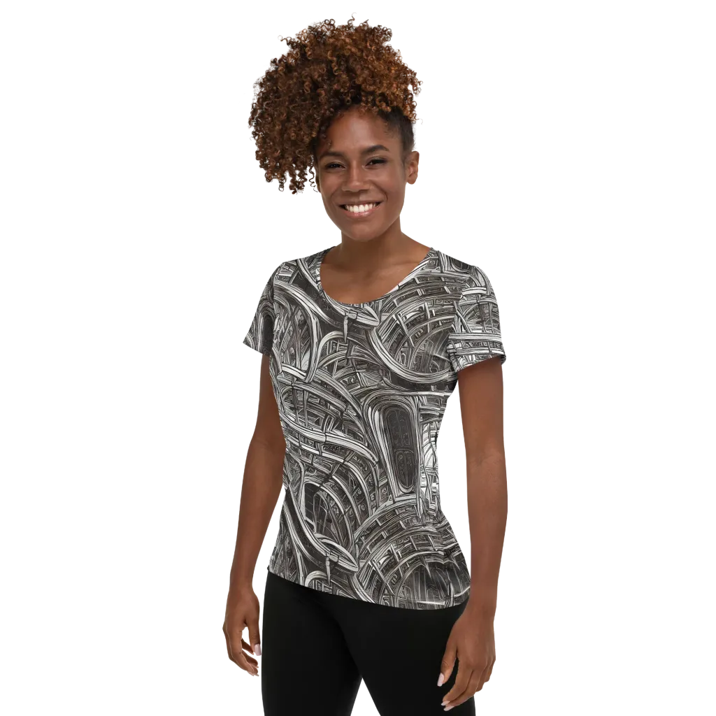 Piranesi's Dream on Women's Athletic T-Shirt — Left