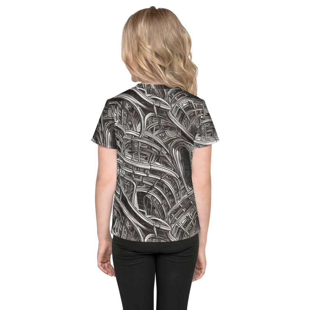 Piranesi's Dream on Kids Crew Neck T-Shirt — Back