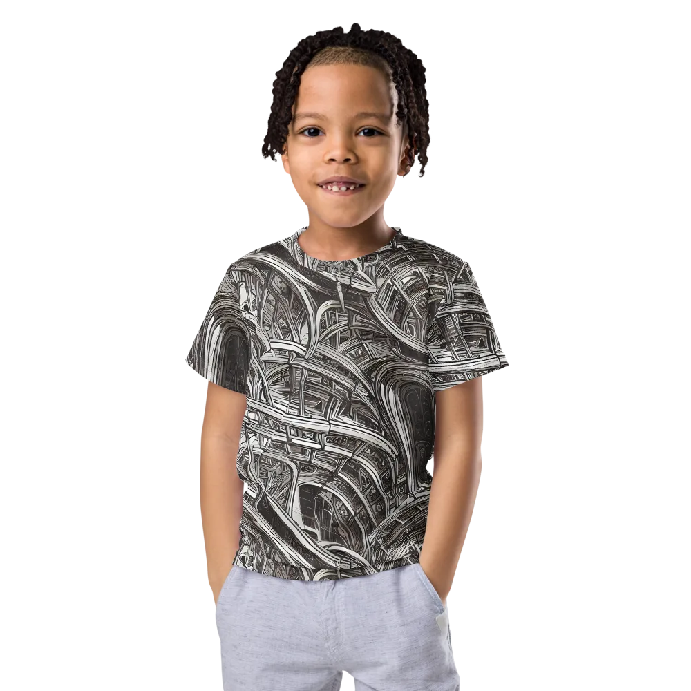 Piranesi's Dream on Kids Crew Neck T-Shirt — Front