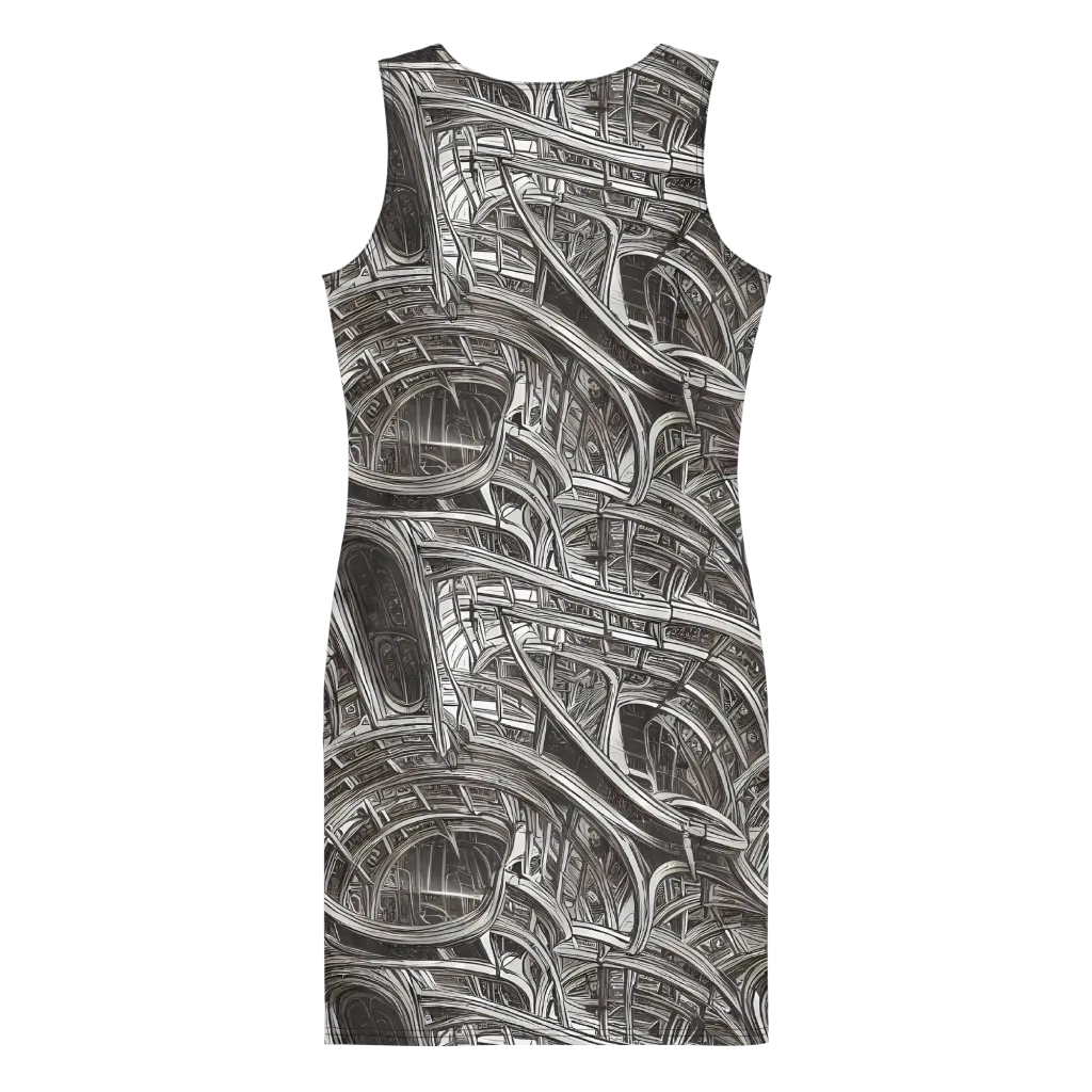 Piranesi's Dream on Bodycon Dress — Back