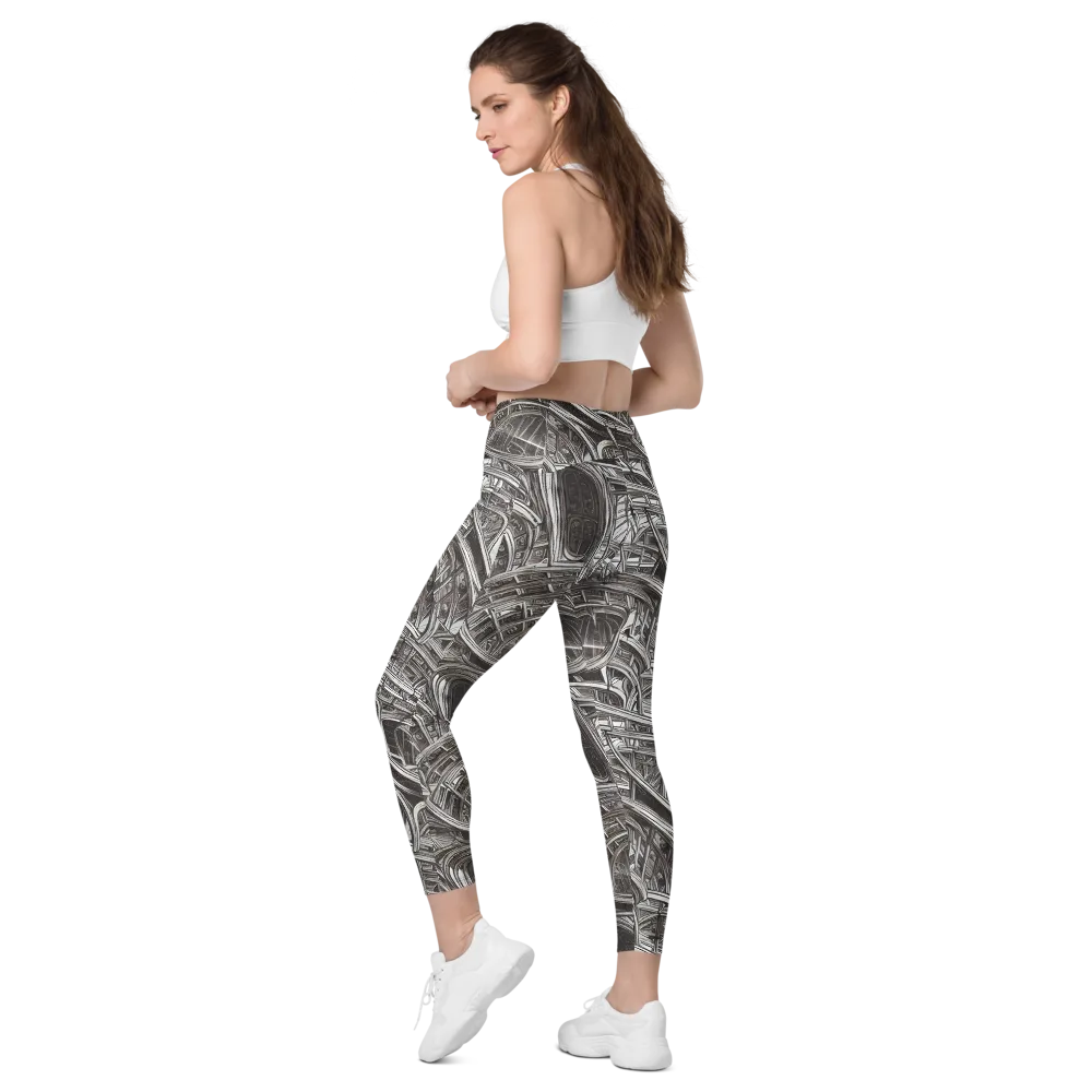 Piranesi's Dream on Leggings with Pockets — Left Back
