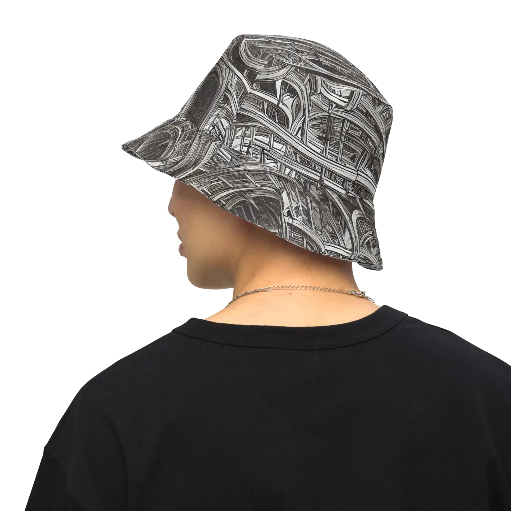 Piranesi's Dream on Reversible Bucket Hat — Back Inside