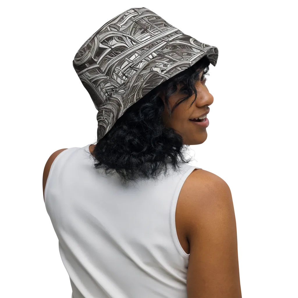 Piranesi's Dream on Reversible Bucket Hat — Right Outside