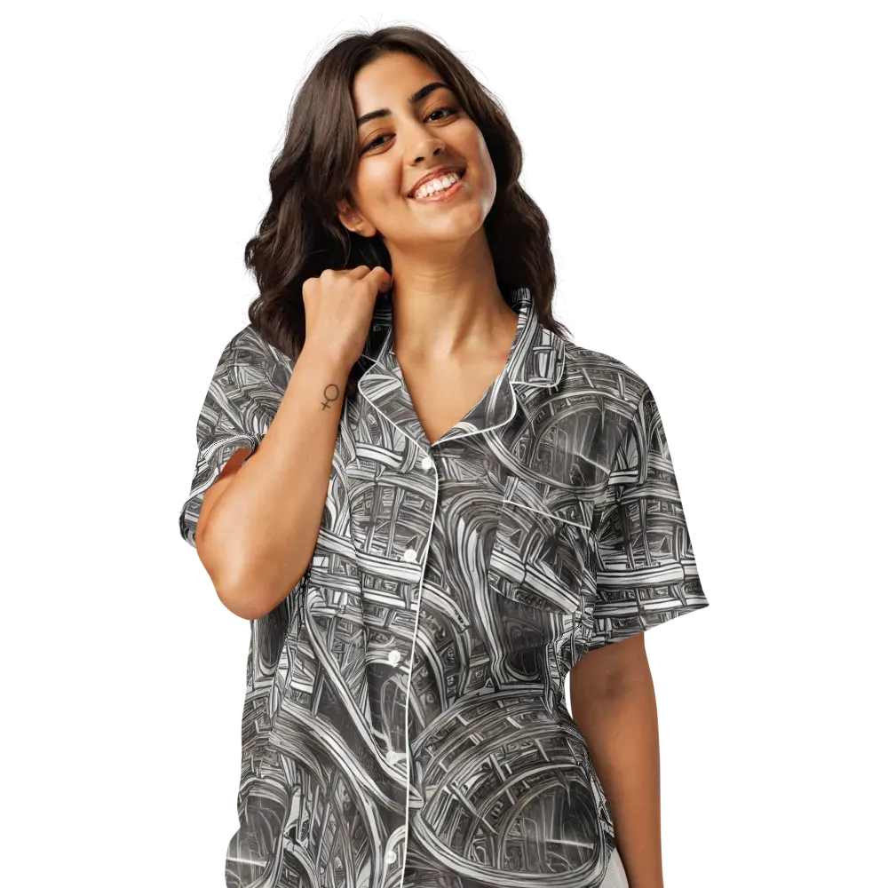 Piranesi's Dream on Women's Short Sleeve Pajama Top — Front