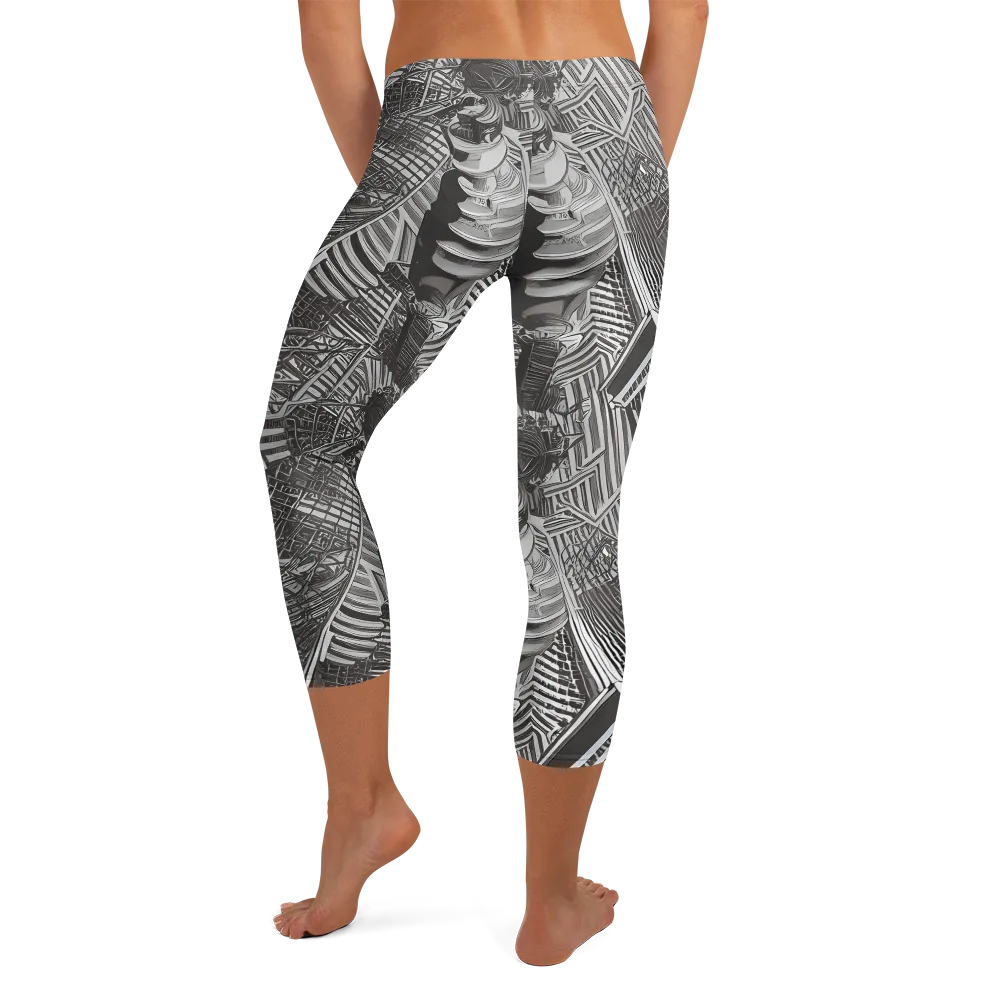 Piranesi's Web on Capri Leggings — Back
