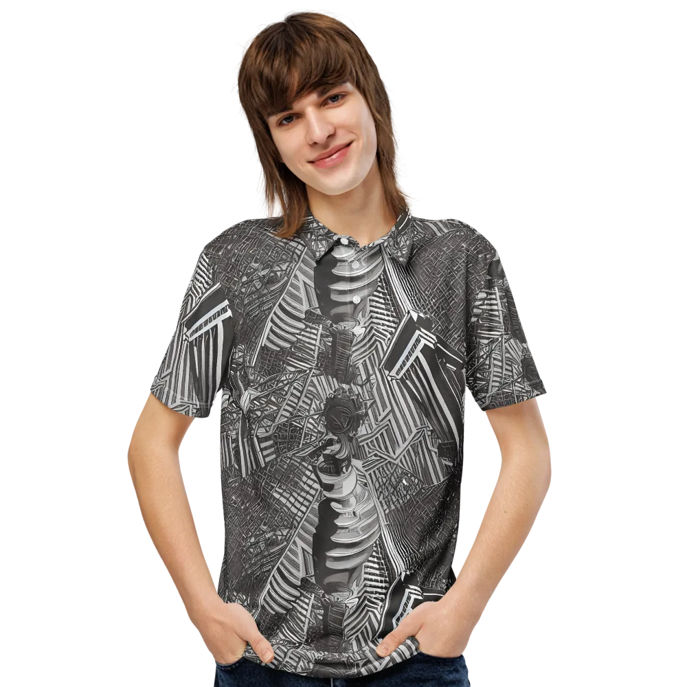 Piranesi's Web on Men's Slim Fit Polo Shirt — Front