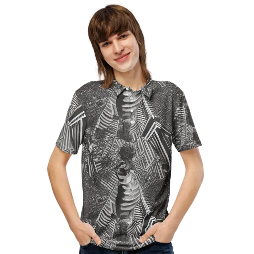 Piranesi's Web on a Men's Slim Fit Polo Shirt