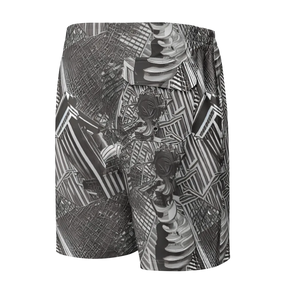 Piranesi's Web on Men's Board Shorts — Back