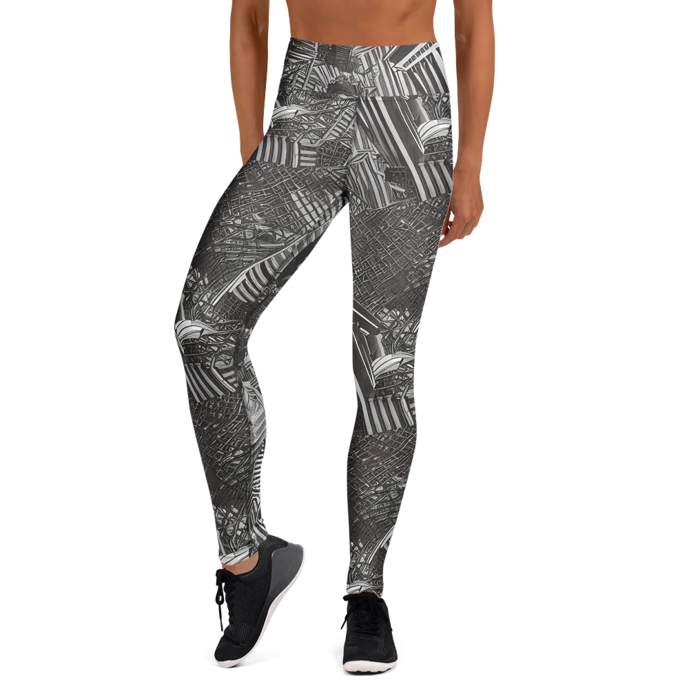 Piranesi's Web on Yoga Leggings — Front