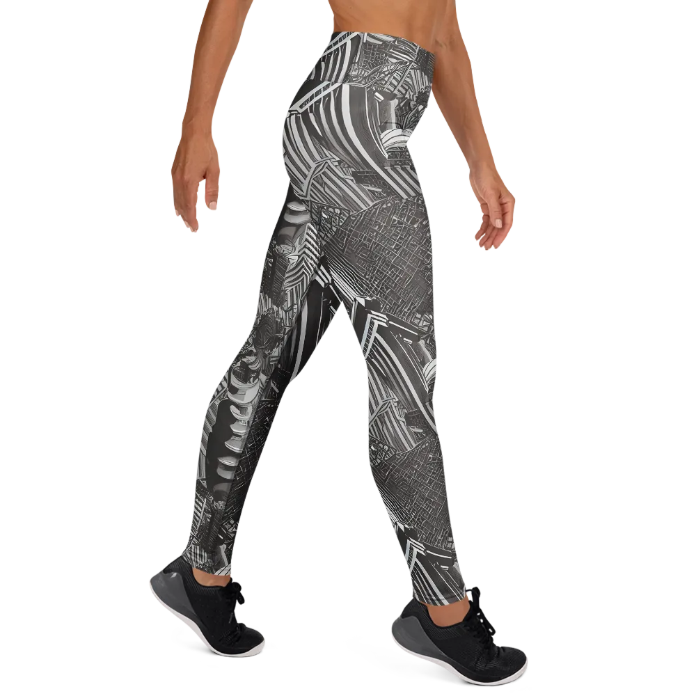 Piranesi's Web on Yoga Leggings — Right