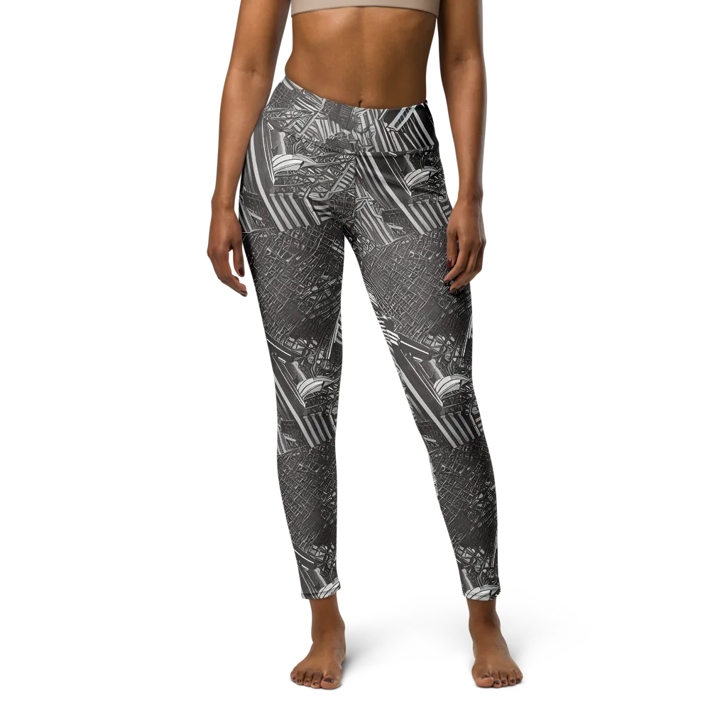 Piranesi's Web on Yoga Leggings — Front