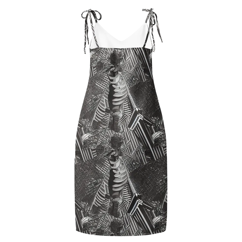 Piranesi's Web on Slip Dress — Back
