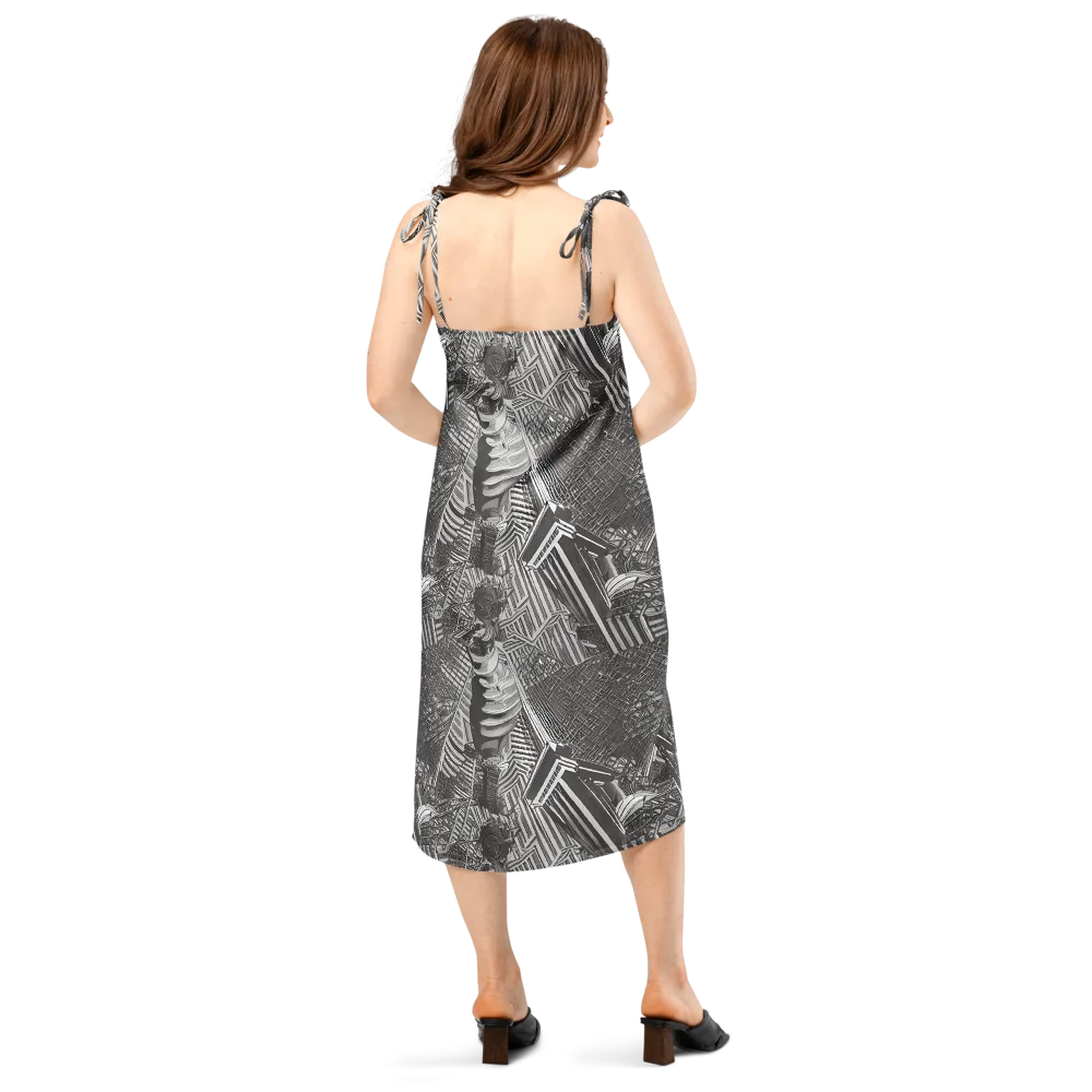 Piranesi's Web on Slip Dress — Back