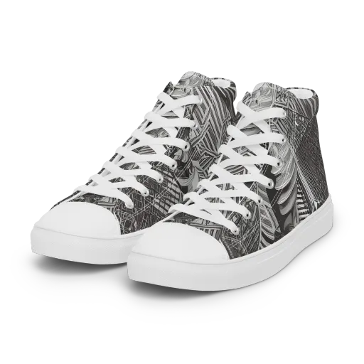 Piranesi's Web on a Women's High Top Canvas Shoes