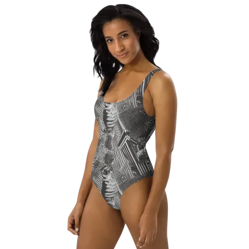 Piranesi's Web on a One-Piece Swimsuit