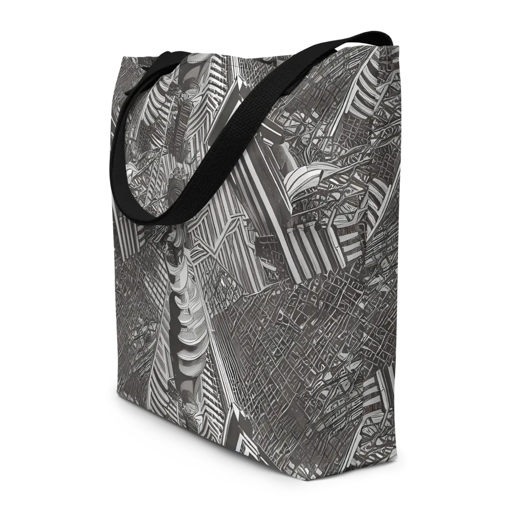 Piranesi's Web on Large Tote Bag W/ Pocket — Front