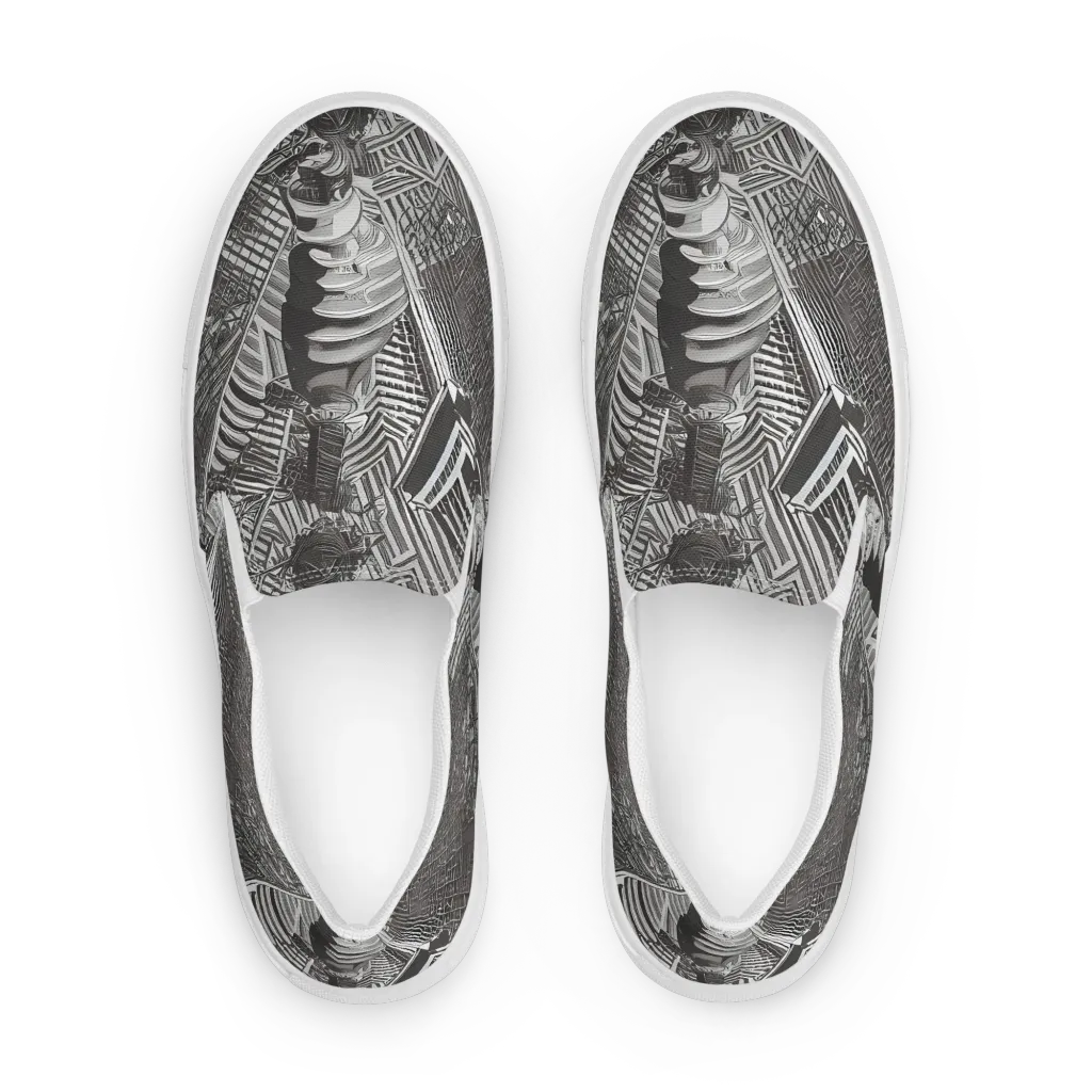 Piranesi's Web on Women's Slip-On Canvas Shoes — Front