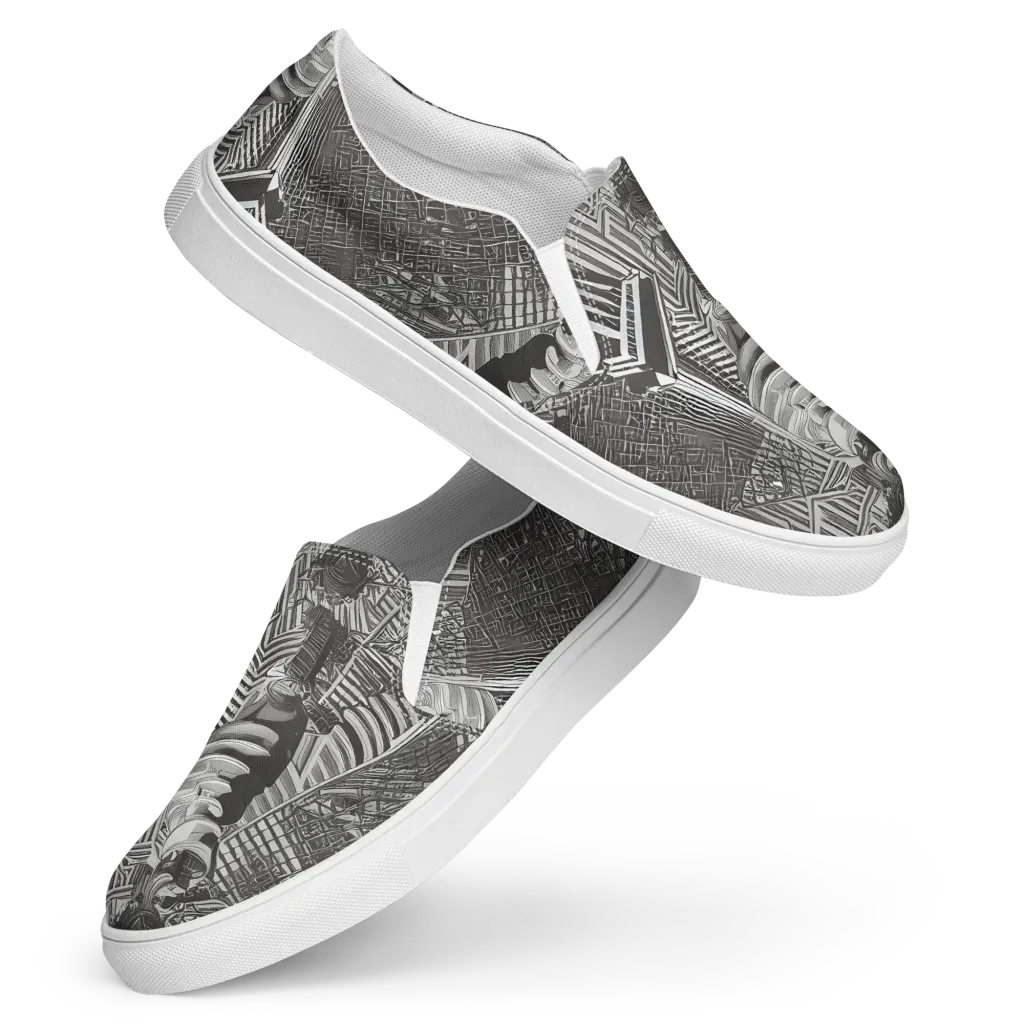 Piranesi's Web on Women's Slip-On Canvas Shoes — Front