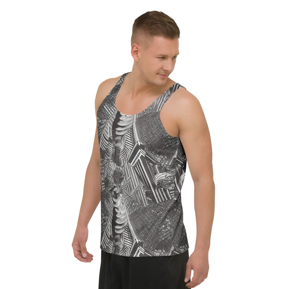 Piranesi's Web on Men's Tank Top — Left Front