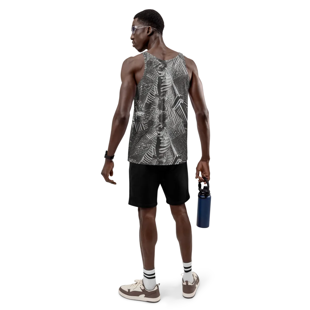 Piranesi's Web on Men's Tank Top — Back