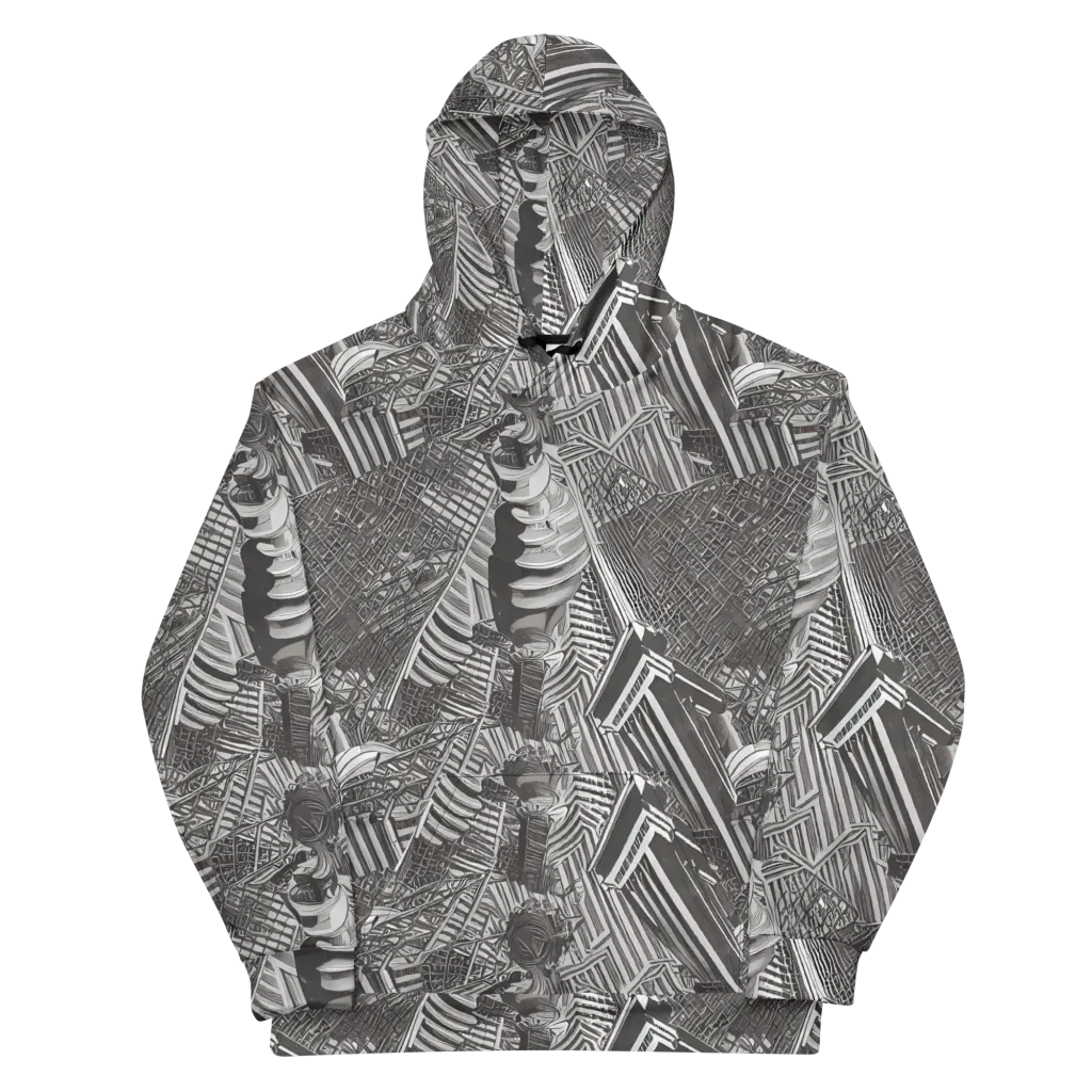 Piranesi's Web on Cotton Hoodie — Front