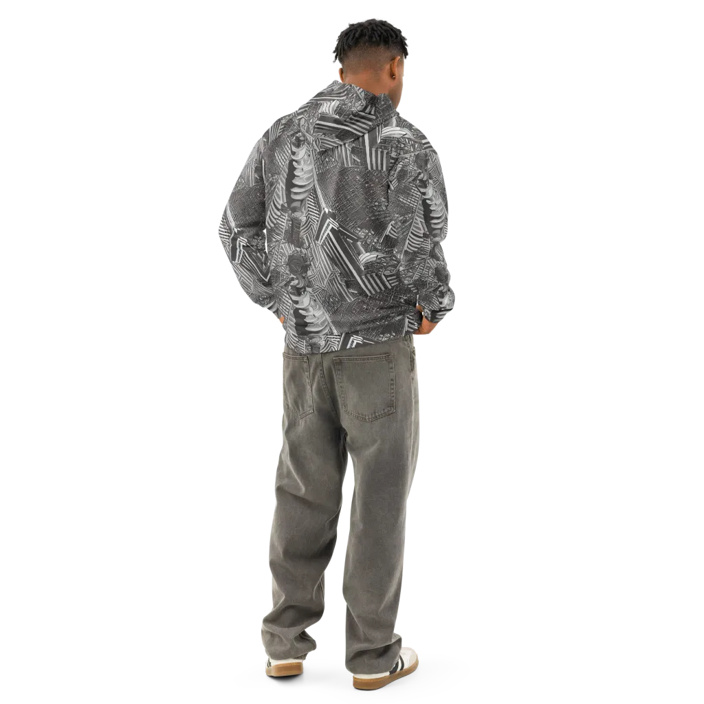 Piranesi's Web on Cotton Hoodie — Back