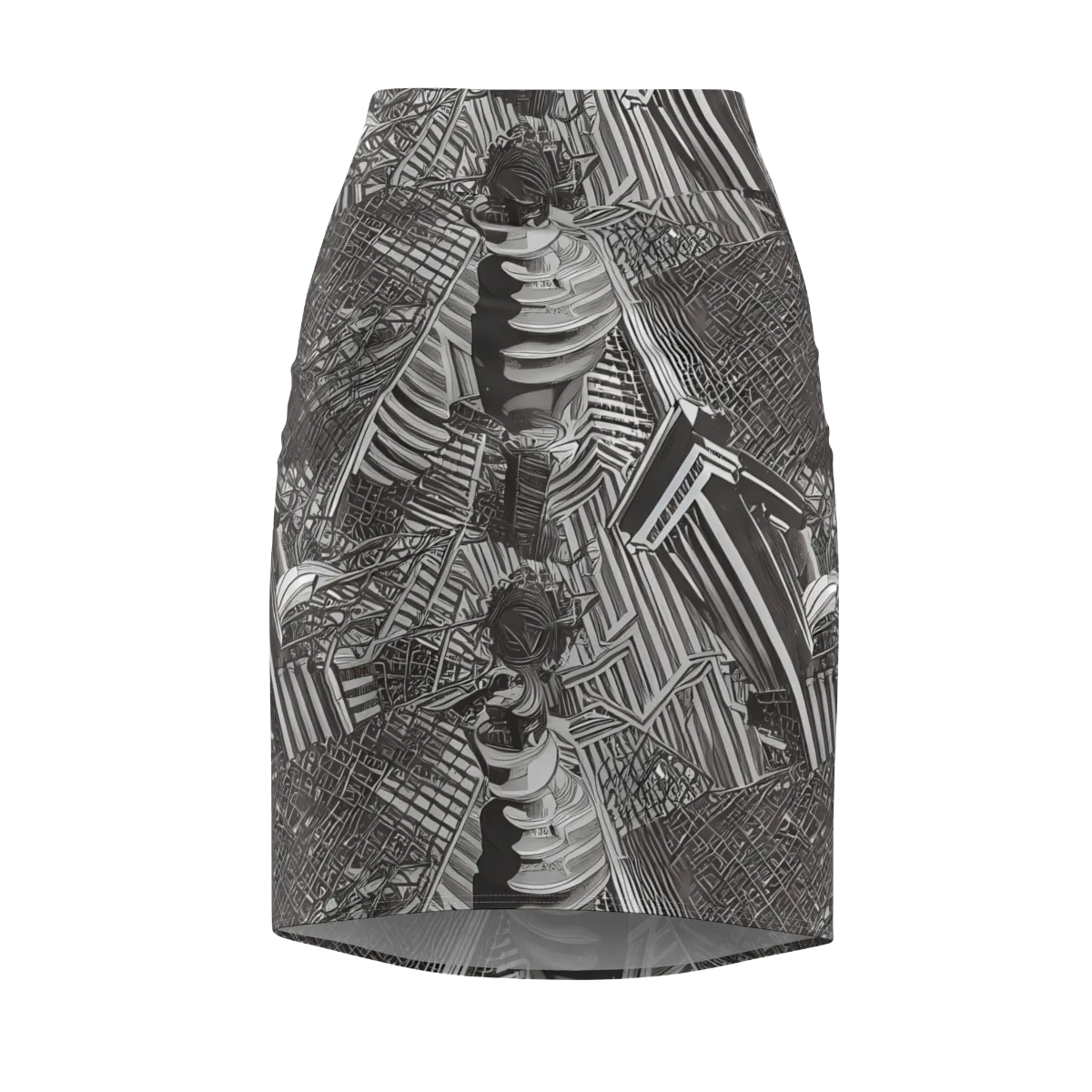 Piranesi's Web on Pencil Skirt — Front