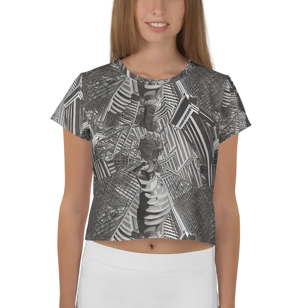 Piranesi's Web on Crop Tee — Front
