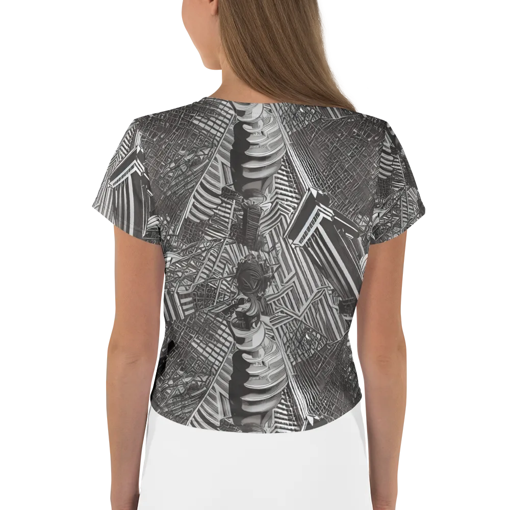 Piranesi's Web on Crop Tee — Back