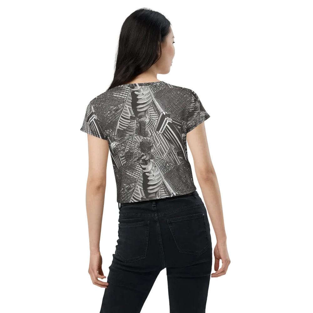 Piranesi's Web on Crop Tee — Back