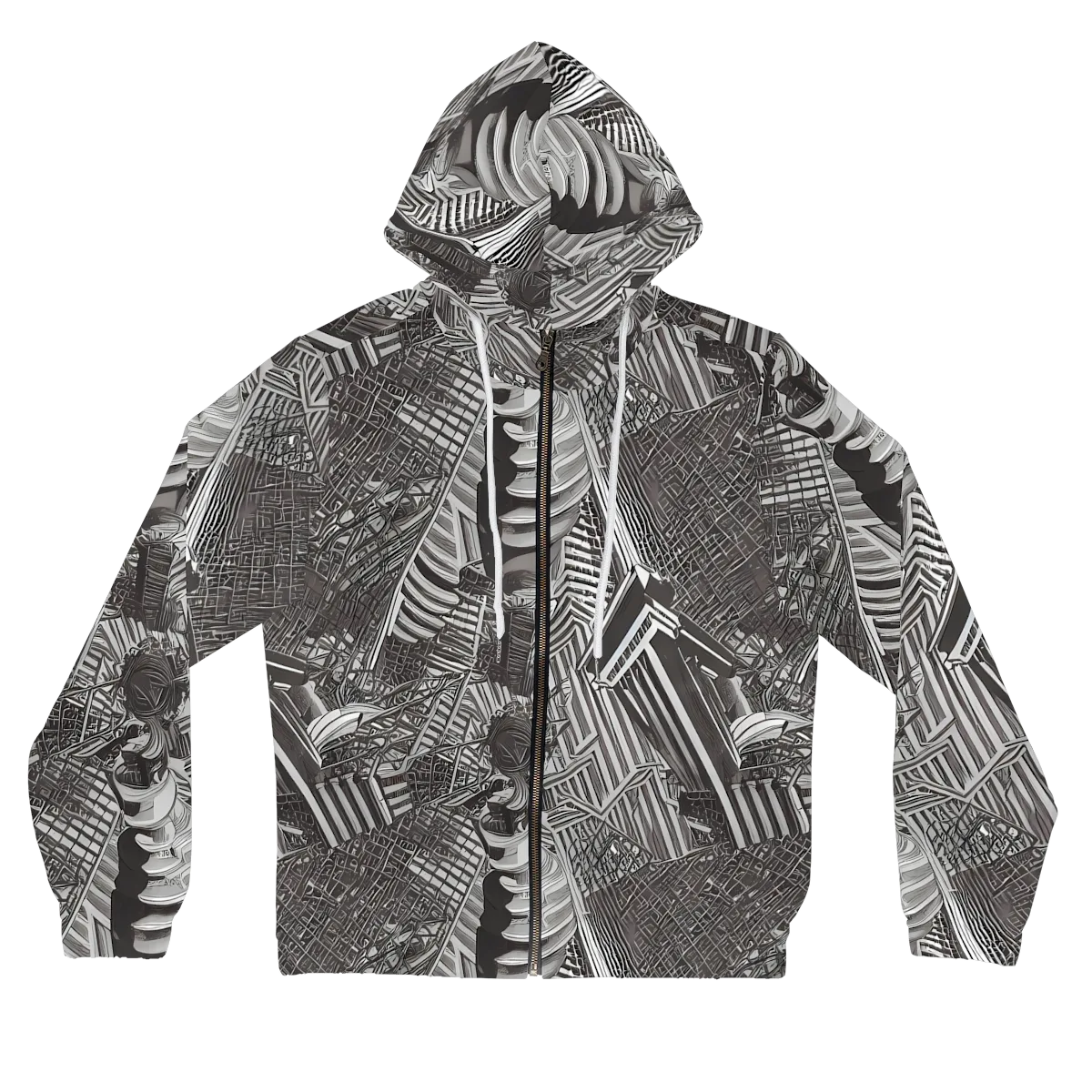 Piranesi's Web on Women's Full-Zip Hoodie — Front