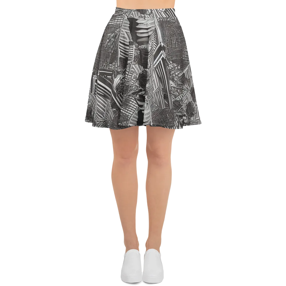 Piranesi's Web on Skater Skirt — Front