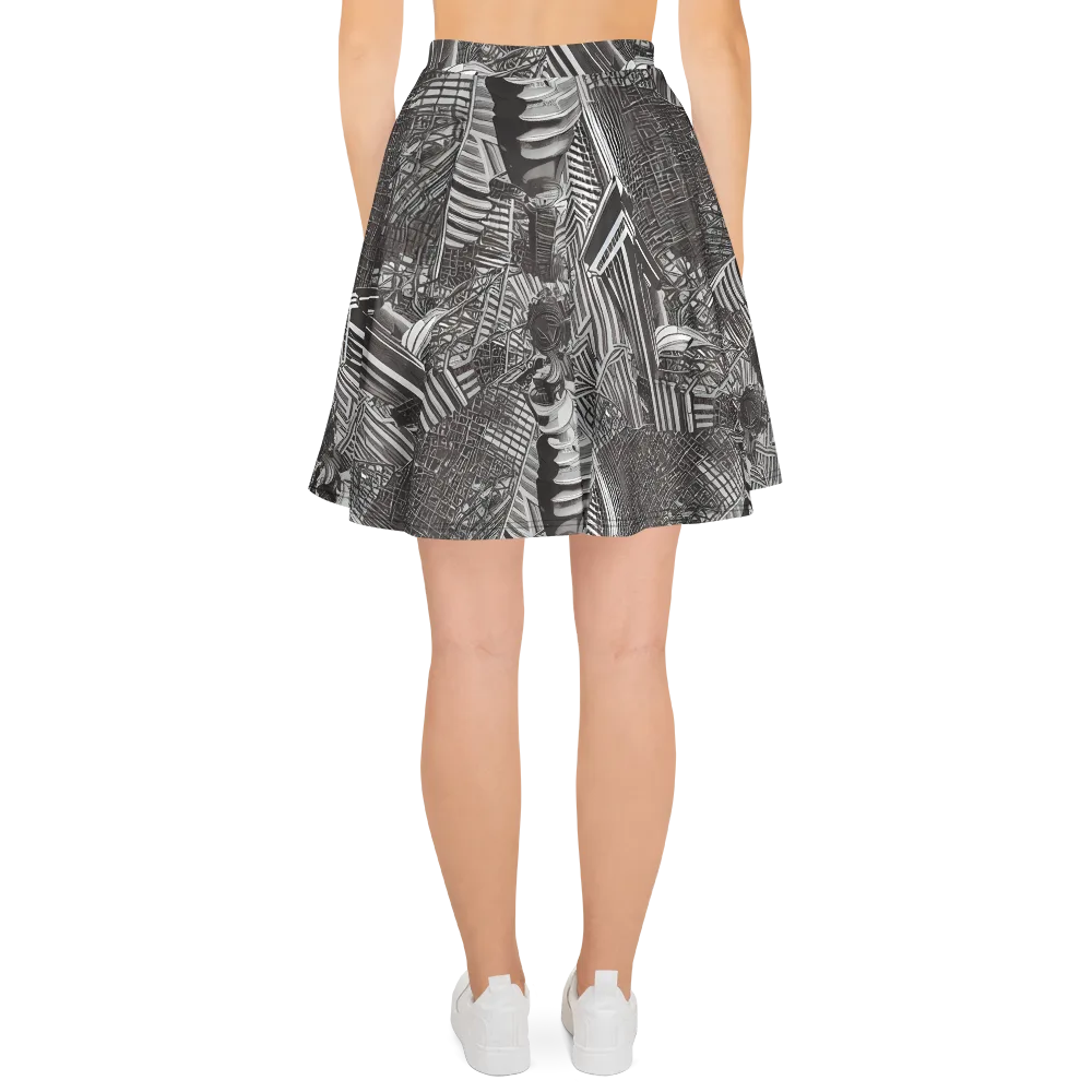 Piranesi's Web on Skater Skirt — Back