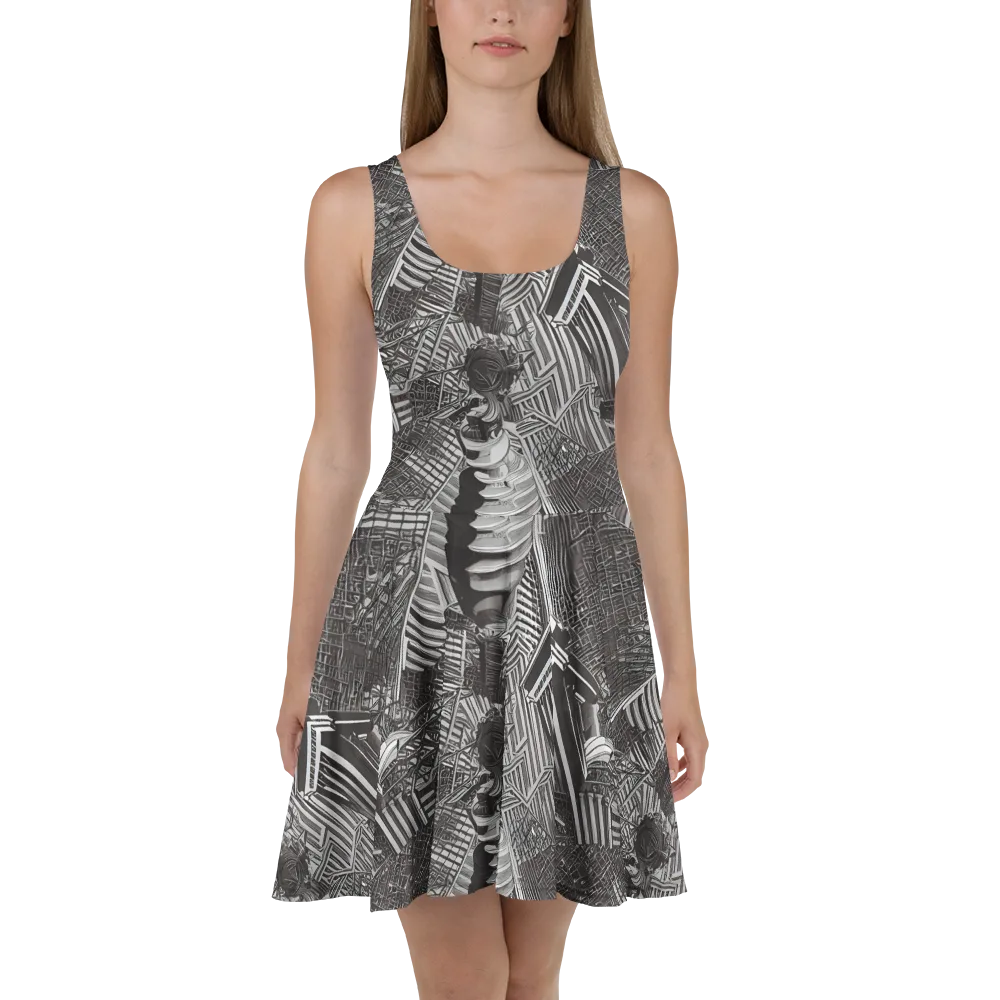 Piranesi's Web on Skater Dress — Front