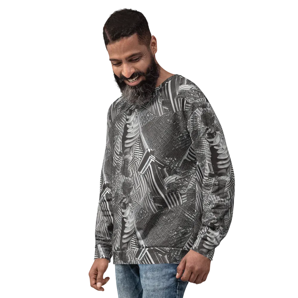 Piranesi's Web on Sweatshirt — Left Front