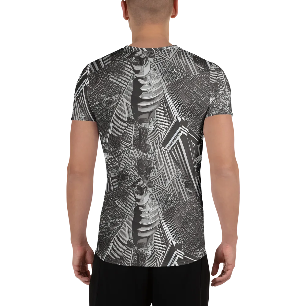 Piranesi's Web on Men's Athletic T-Shirt — Back