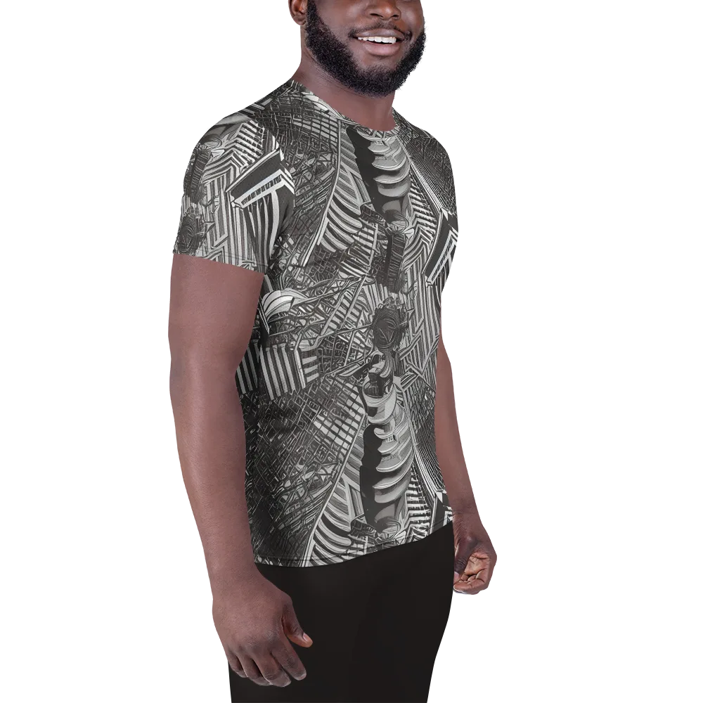 Piranesi's Web on Men's Athletic T-Shirt — Right