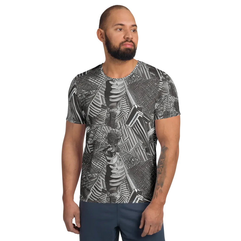 Piranesi's Web on Men's Athletic T-Shirt — Front