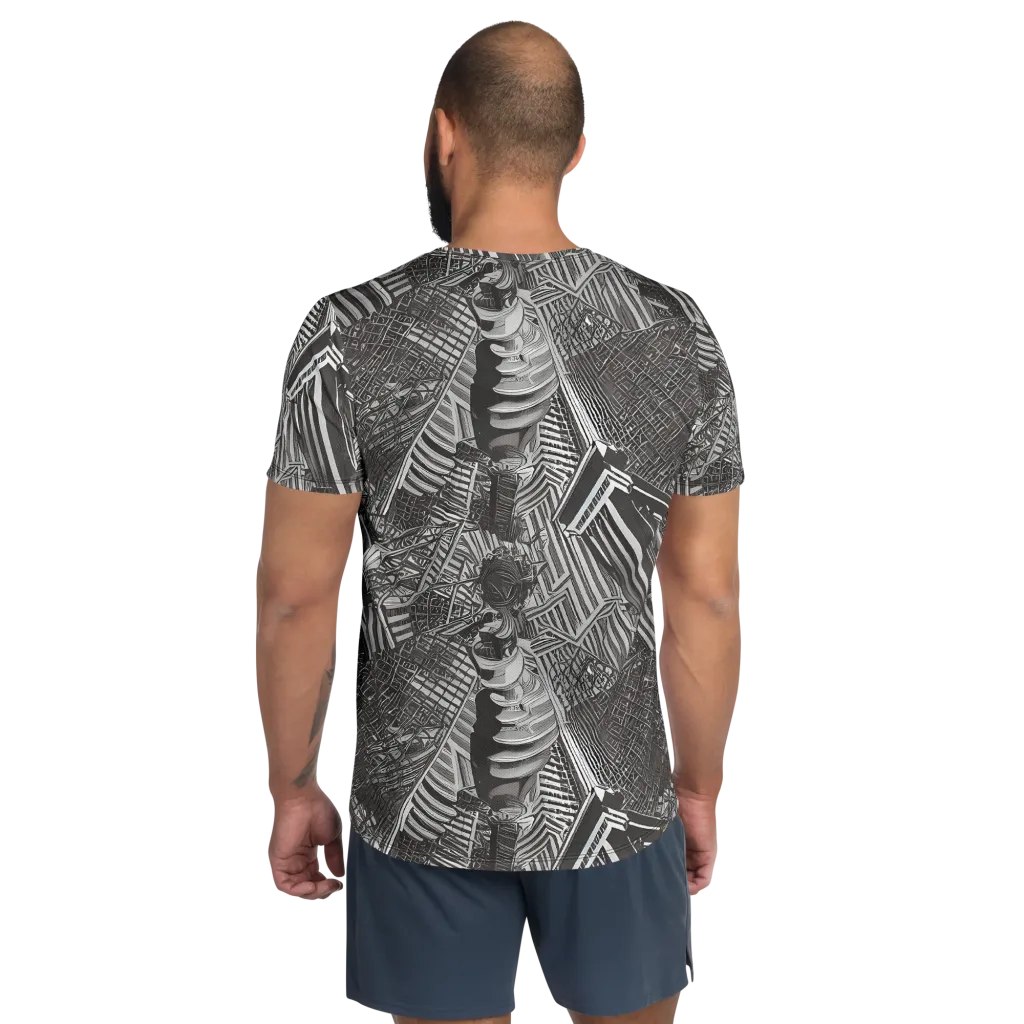 Piranesi's Web on Men's Athletic T-Shirt — Back