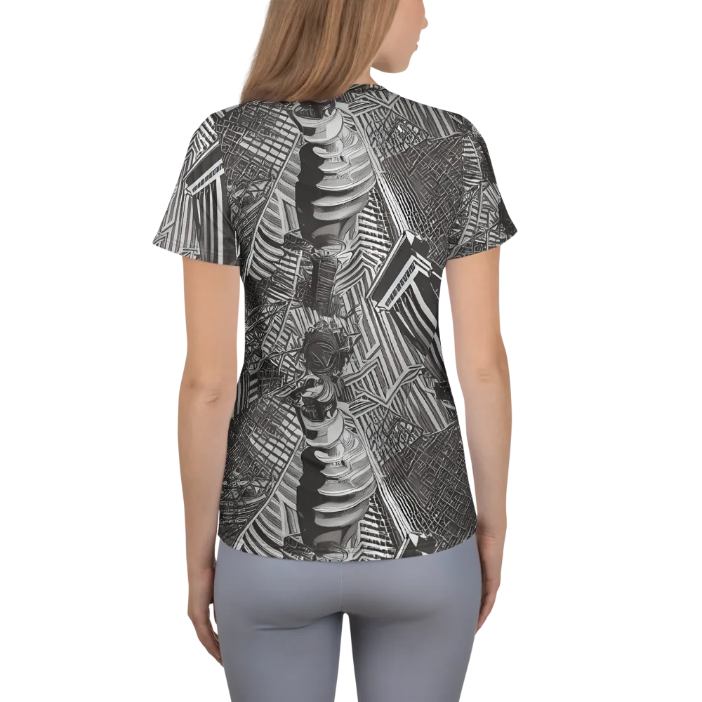 Piranesi's Web on Women's Athletic T-Shirt — Back