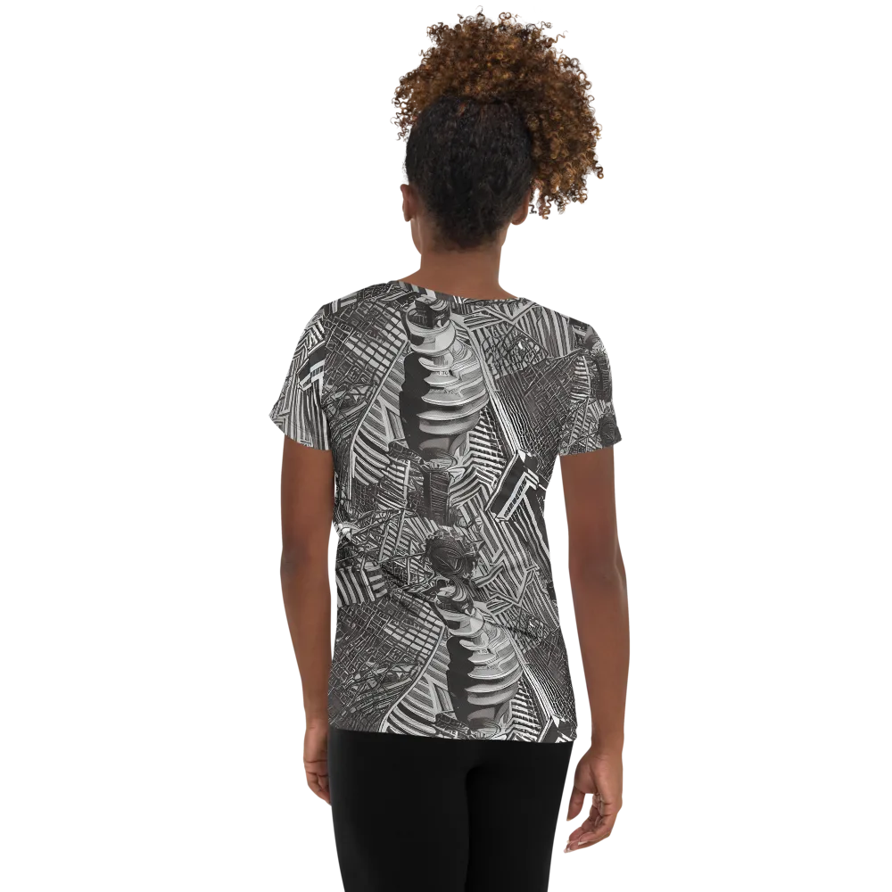 Piranesi's Web on Women's Athletic T-Shirt — Back