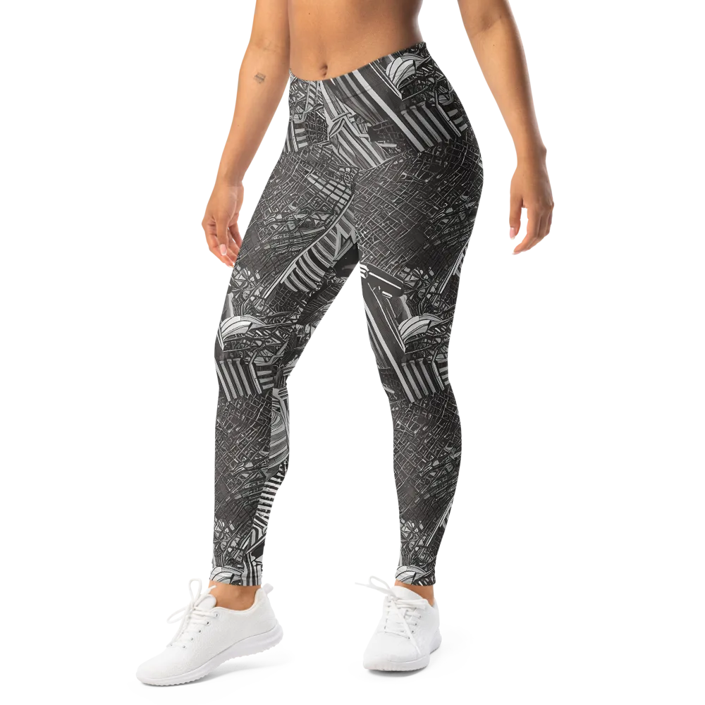 Piranesi's Web on Leggings — Left Front