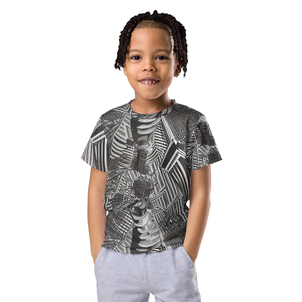 Piranesi's Web on Kids Crew Neck T-Shirt — Front
